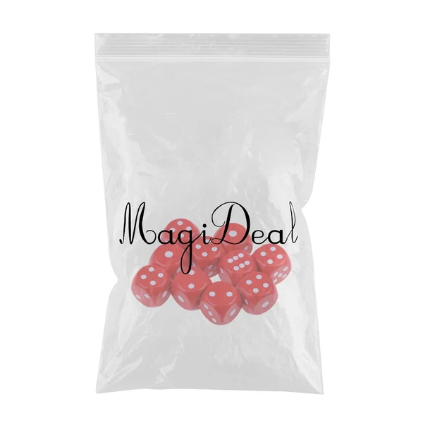 Genuine Maxbell 10Pieces Wooden Dice D6 Six Sided Dotted Dice for Dungeons and Dragons Red Crafted