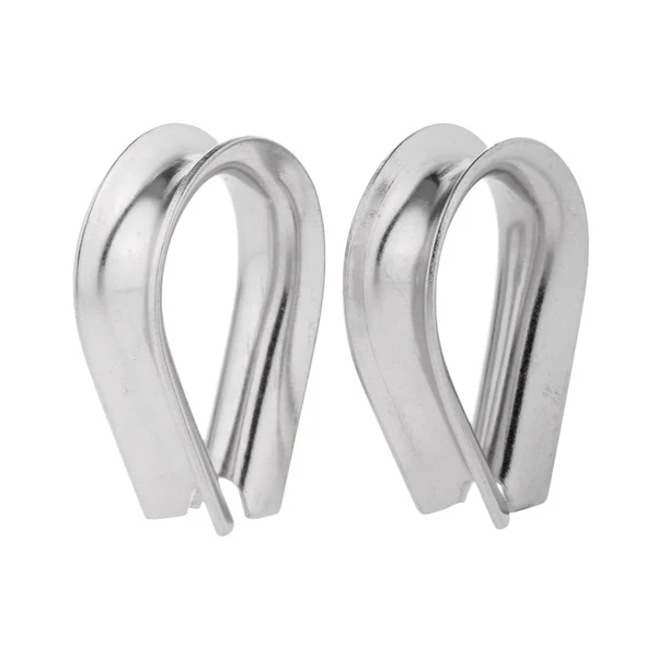 Quality Maxbell 2 Pieces Stainless Steel Heart Shaped Cable Thimbles Wire Rope Fitting 12mm High-End