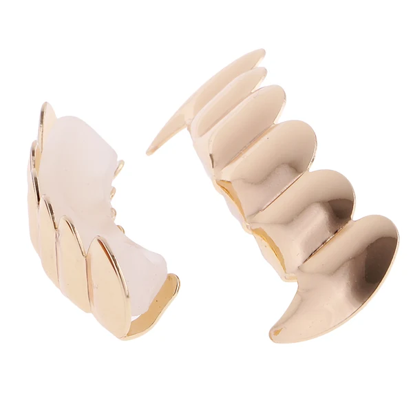 Responsible Maxbell Hip-Hop 18K Gold Plated Mouth Caps Custom Teeth Grills Top Bottom Grills Set Carefully Designed
