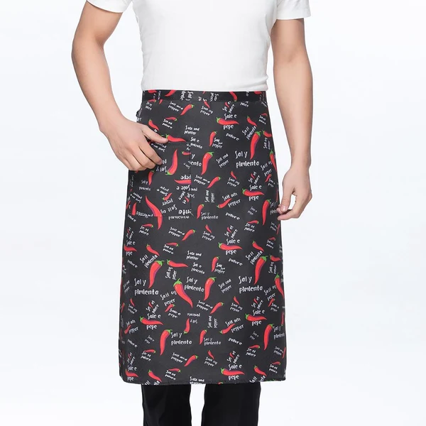 Expertly Made Maxbell Unisex Chef Works Bistro Apron Red Pepper Prints Waist Tie Apron with Pocket Convenient