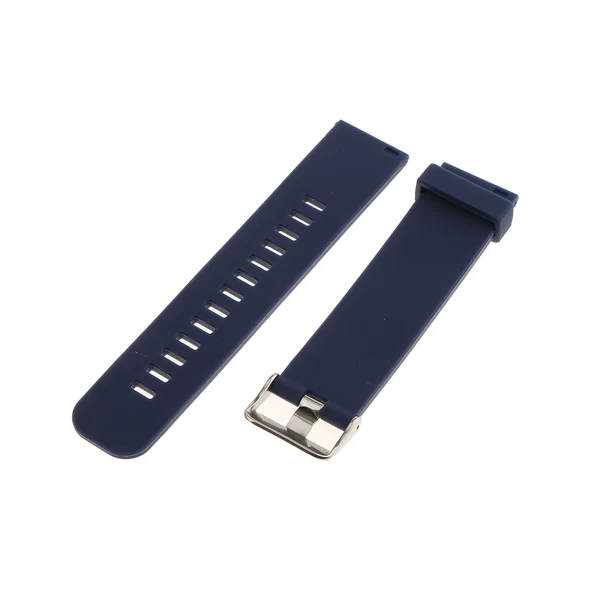 Long-Lasting Maxbell Silicone Waterproof Sports Watchband Strap Deployment Clasp Dark Blue 22mm Convenient