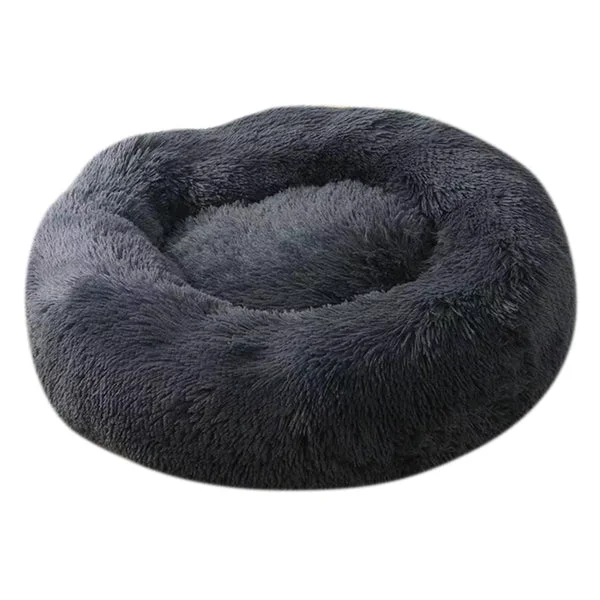 Organic Maxbell Pet Cat Dog Sleeping Bed Indoor Pet Round Cozy Comfort Bed Nest Dark Gray Crafted