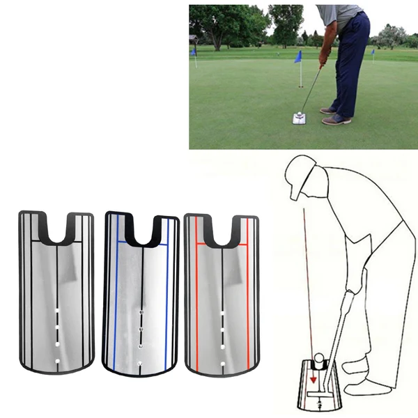 High-Performance Maxbell Golf Putting Practice Mirror Alignment Mirror Golf Swing Training Aid Red Optimized