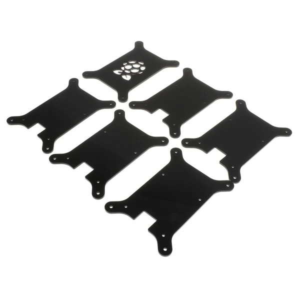 Breathable Maxbell Black Acrylic Shell Protective Case for Raspberry Pi 3b 3b 2b 2b 5 Layer Traditional