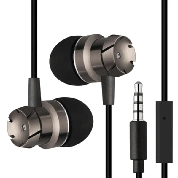 World-Class Maxbell 3.5mm SuperBass Music In-ear Stereo Headphones Headset With Mic Black Solid