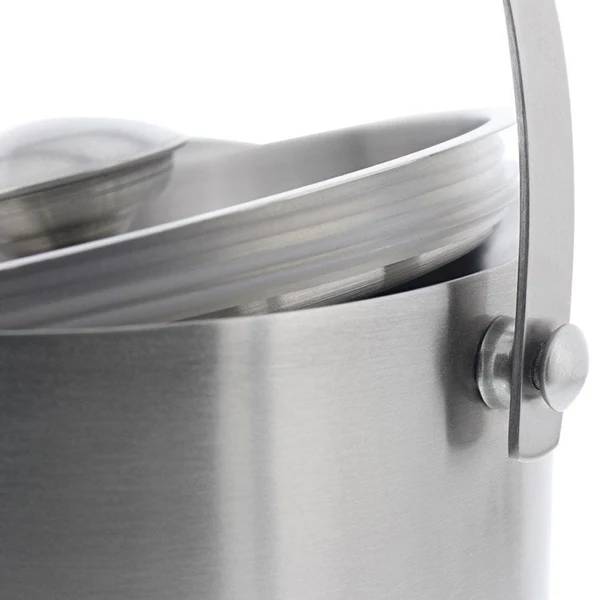 Easy-to-Use Maxbell Stainless Steel Double Walled Insulated Ice Bucket Wine Cooler with Lid 2L Classic