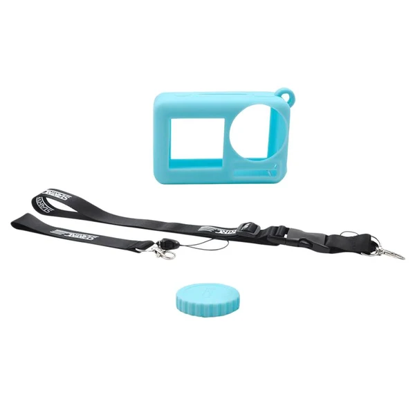 Original Design Maxbell For DJI OSMO ACTION Silicone Protective Body Case Lens Cover Blue Top-Quality