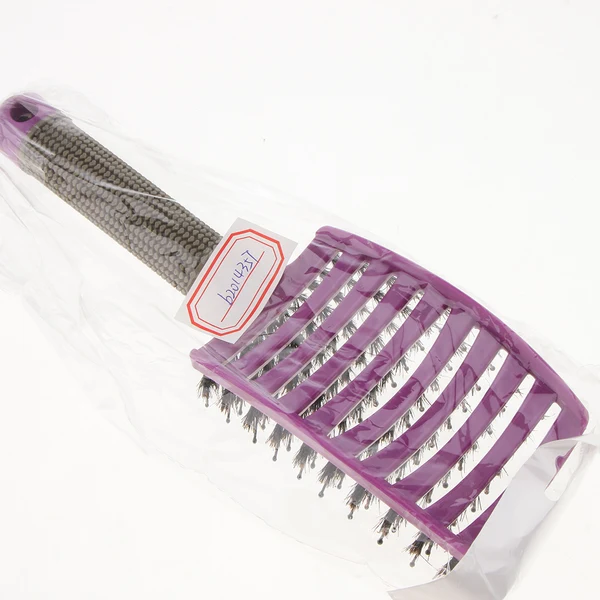 Specialty Maxbell Salon Bristle Hair Brush Hair Styling Scalp Massage Vent Paddle Comb Purple Carefully Designed