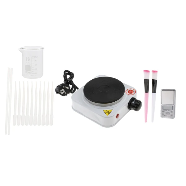Long-Lasting Maxbell DIY Lip Balm Making Tool Set Electric Hot Plate Digital Scale Weight Kits Green