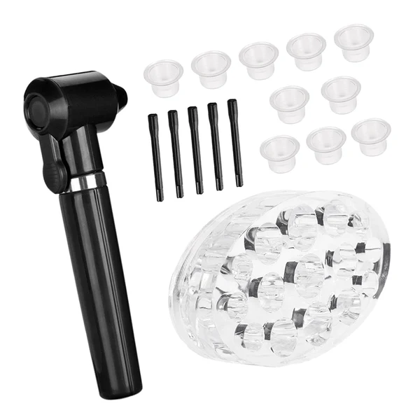 Comfortable Maxbell Tattoo Pigment Mixer Ink Agitator Mixing Sticks Tattoo Caps Holder Kit Black Refined