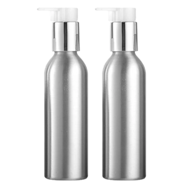 Recyclable Maxbell 2x Empty Makeup Shampoo Pump Bottles Aluminum Cream Lotion Containers 150ml Convenient