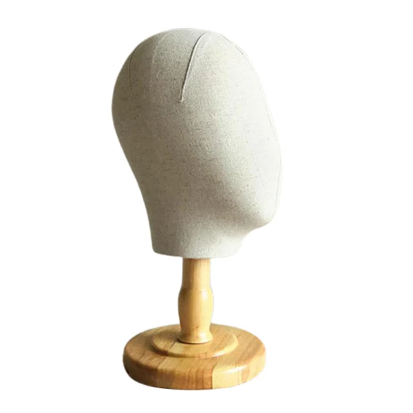 High-Grade Maxbell Cork Canvas Block Head Wig Making Manikin Mannequin Head Hat Display Stand Quality