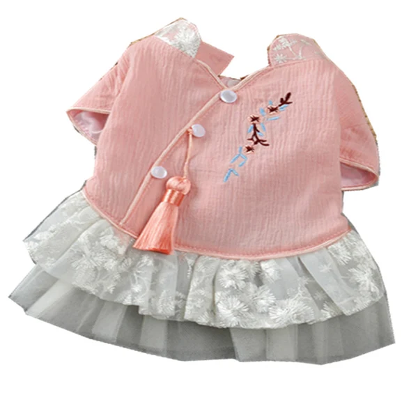 Fine Crafted Maxbell Pet Chinese Traditional Qipao Dress Clothes Dog Princess Dress Pink L Top-Quality