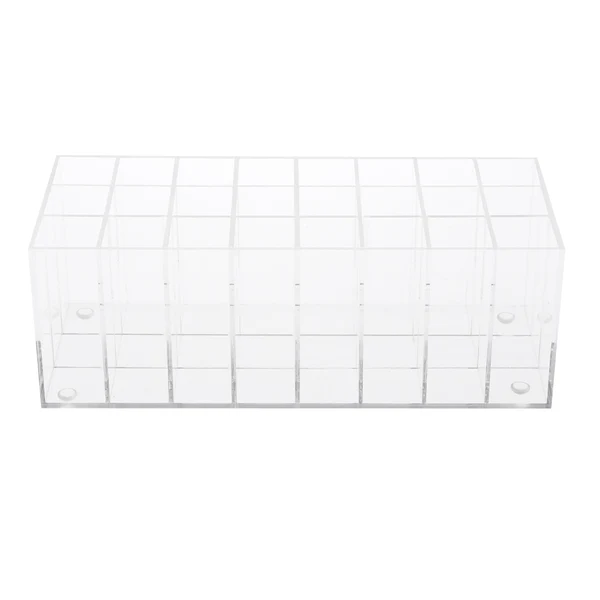 Secure Maxbell 24 Slots Makeup Lipstick Mascara Polish Display Stand Rack Holder Organizer High-Grade