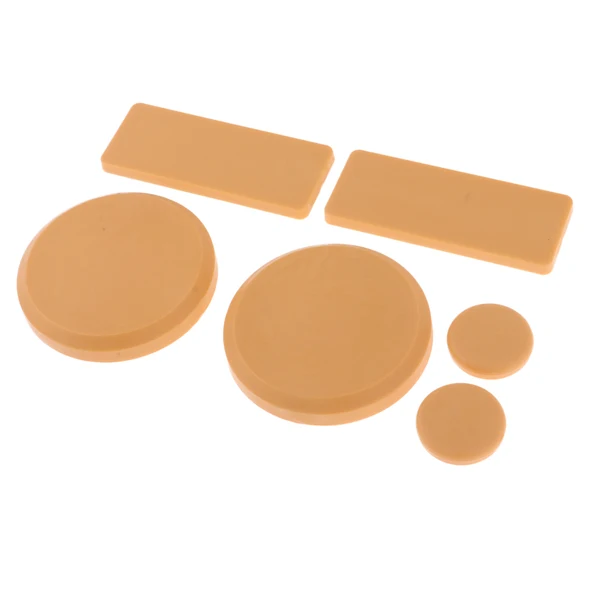 High-End Maxbell Wear Resistant Longboard POB Fingers Palm Slide Pucks Set for Downhill Rectangle 6Pcs Yellow First-Class