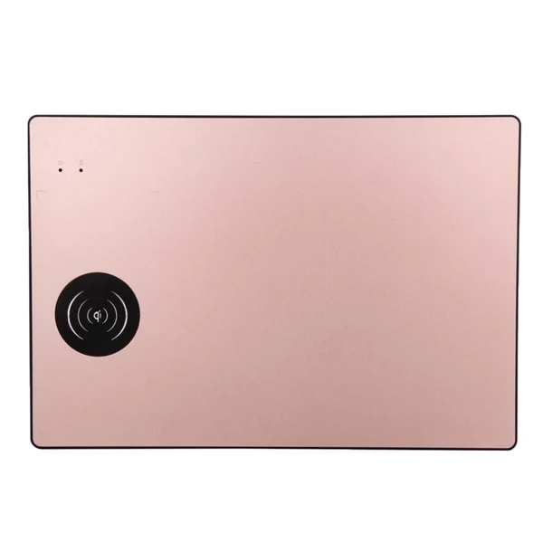 Effective Maxbell Wireless Charging Mouse Pad Station Alum Non-Slip Mat for iPhone Rose Gold Detailed
