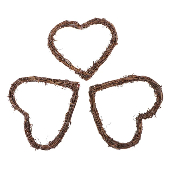 Top-Quality Maxbell natural rattan love heart wreath garland for wedding party christmas 20cm Refined