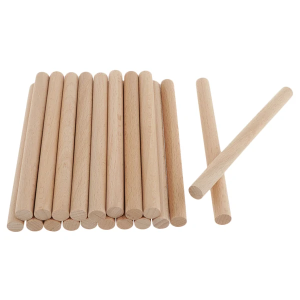 Specialty Maxbell 20x Round Wood Stick Rod Dowel Unfinished DIY Wood Modelling Stick 12mmx150m High-Performance