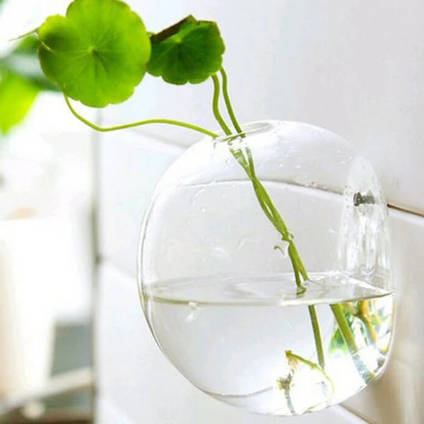 Enhanced Maxbell Wall Hanging Planter Glass Hydroponic Vase Plant Pot Terrarium Ball 15cm Artisan