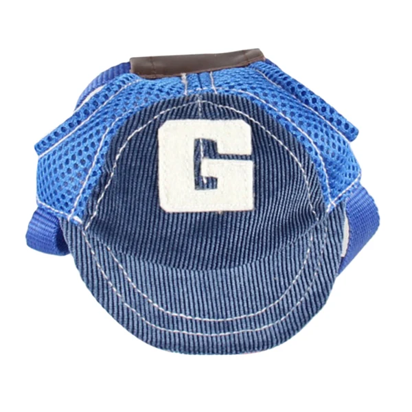 Smart Maxbell Baseball Hat Sun-shading Cap with Ear Holes For Small to Large Dogs Blue-S Authentic