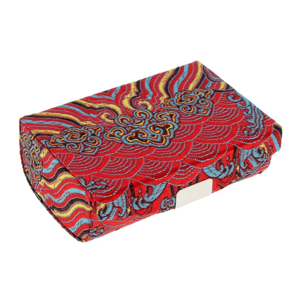Healthy Maxbell Embroidery Jewelry Makeup Lipstick Holder Case with Mirror Claret Crafted