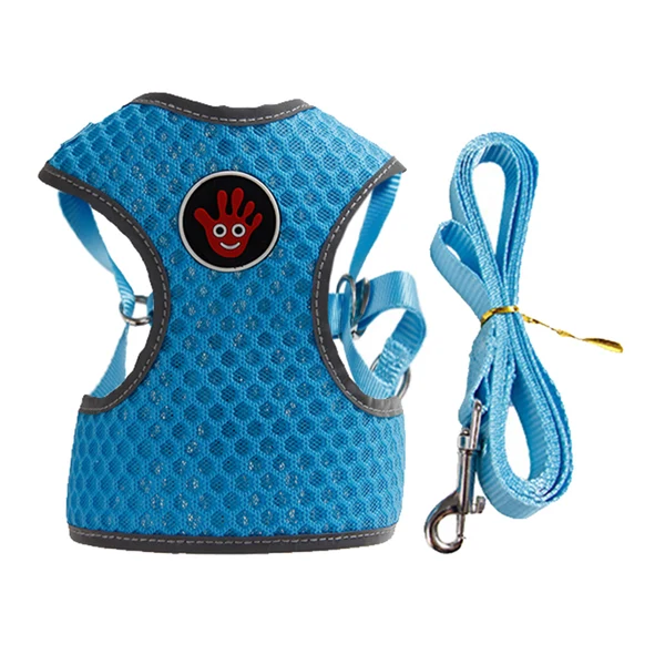 Versatile Maxbell Breathable Dog Vest Harness Pet Outdoor Traction Rope For Cat Dog Blue S Dependable