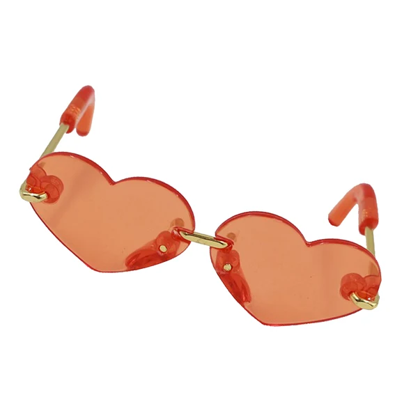 Detailed Maxbell Fashionable Sunglasses Heart-shaped Glasses For 12inch Blythe Dolls Orange Eco-Friendly