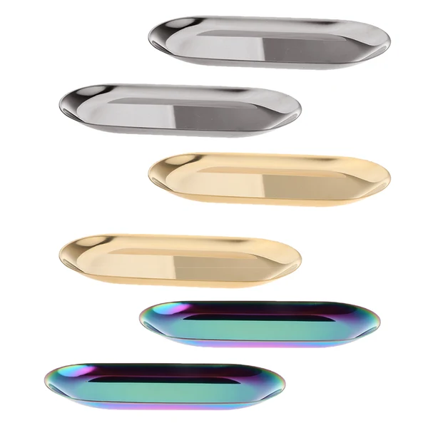 Original Maxbell Jewelry Organizer Tray Bathroom Storage Tray Earrings Necklace Small Silver Superior