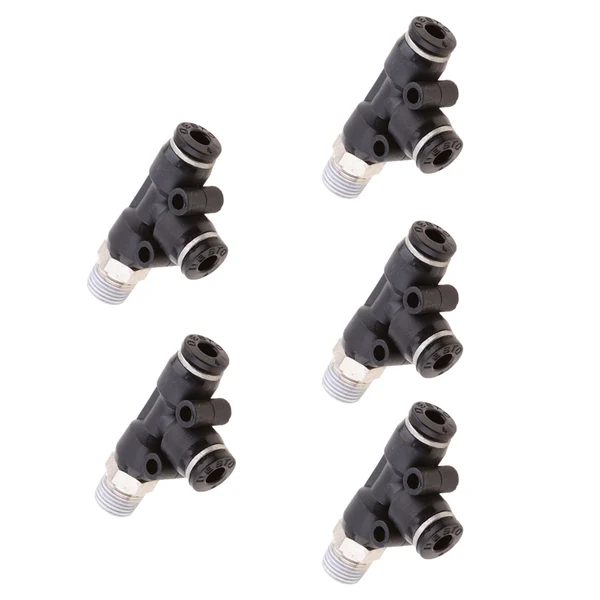 Certified Maxbell 5 Pieces Air Water Line Hose Tube Triple Push In Pneumatic Fitting DPD-D4-01 Selected