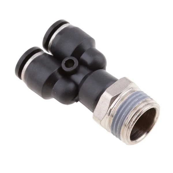 Secure Maxbell 5 Pieces Air Water Hose Triple Push In Male Thread Pneumatic DPX-X6-03 Elegant