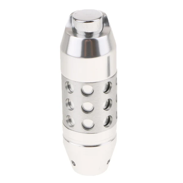 Modern Maxbell Alloy Aluminum Car Automatic Gear Shift Knob Shifter With Button Silver Elegant