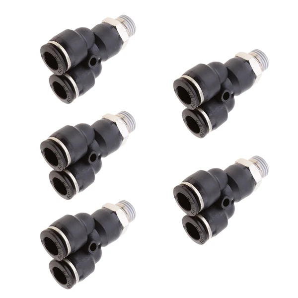 First-Class Maxbell 5 Pieces Air Water Hose Triple Push In Male Thread Pneumatic DPX-X10-02 Flexible