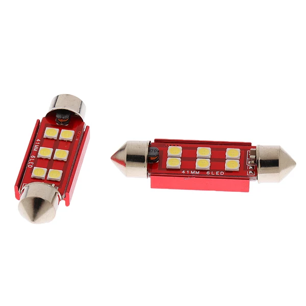 Exceptional Maxbell Pair 41mm Universal Car Interior Festoon 3030 6SMD LED Courtesy Light White Clean