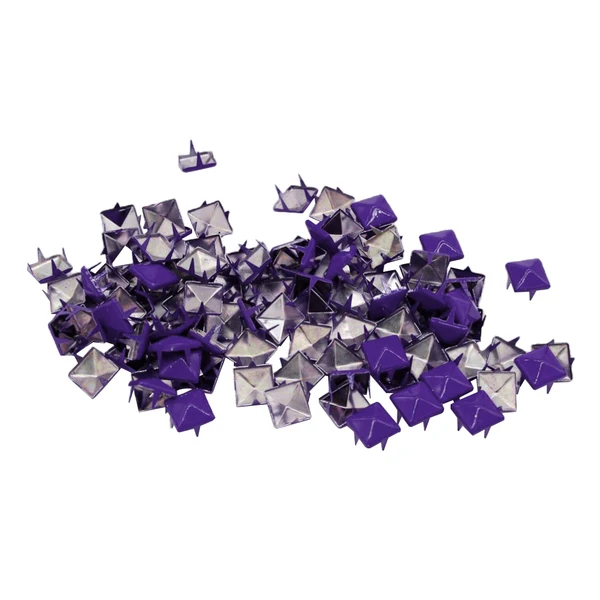 Casual Maxbell 1 Set Pyramid Rivets Punk Square Leather Craft Accessories DIY Purple High-Quality
