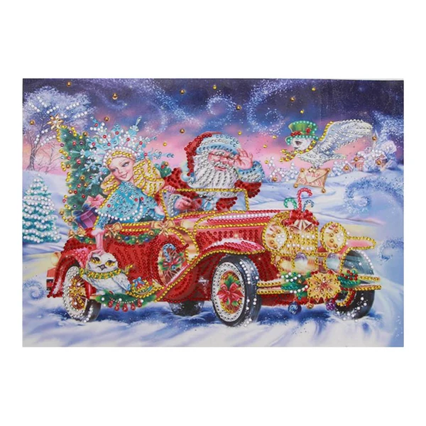 Convenient Maxbell Santa Claus Special Shaped Diamond Painting Kits DIY Xmas Home Ornament Enhanced