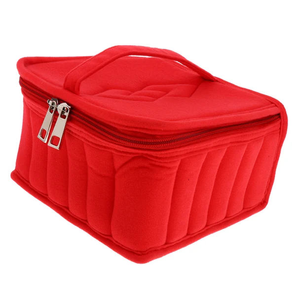 Superior Maxbell Velvet Essential Oil Carrying Case Storage Bag Holder 36 Slots Red Efficient