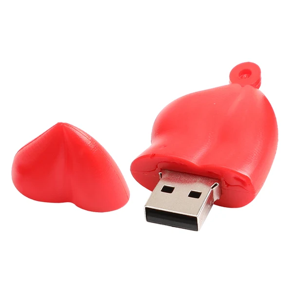 Fast Maxbell Novelty Lips Shape Flash Drive Pen Data Storage Memory Stick USB 2.0 U-Disk 8GB Official
