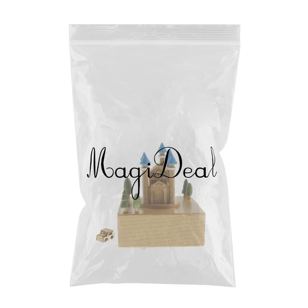 User-Friendly Maxbell Wooden Music Box Crafts Wind Up Toy Birthday Holiday Present - Blue Castle Proven