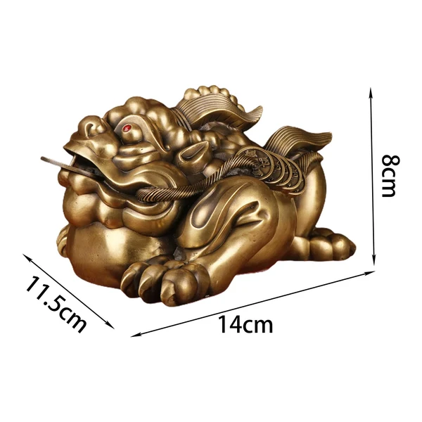 Unique Maxbell Wealth Frog Statue Pure Copper Decor for Living Room Car Dashboard Desktop Functional