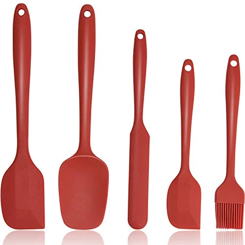 Top-Quality Silicone Spatula Set 5 Pcs Heat Resistant Rubber Versatile