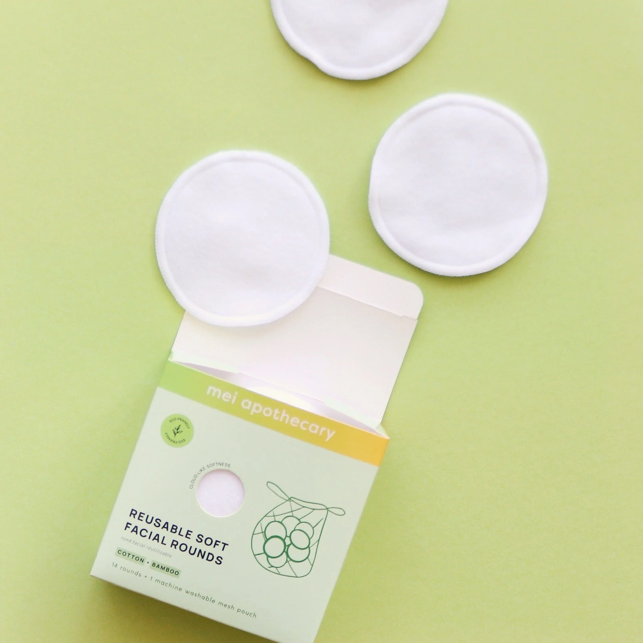 Durable Mei Apothecary Reusable Soft Facial Rounds for Makeup Removal - 14 pk Quality