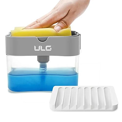 Modern Soap Dispenser with Sponge Holder for Kitchen Sink Classic