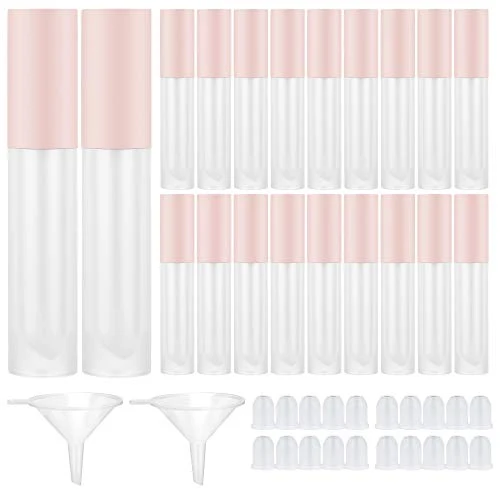 Relaxed ULG 5ml Clear Lip Gloss Balm Containers Refillable Cosmetic Empty Tubes Pink Responsible