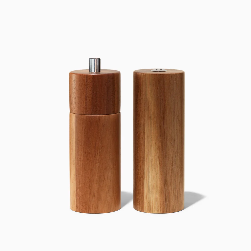 Certified Wood Pepper Mill Salt Shaker Set Contemporary