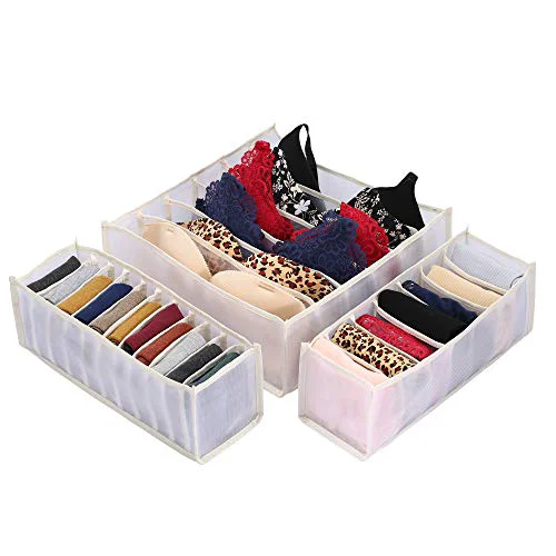 High-Quality ULG Underwear Organizer Set Machine Washable Drawer Divider 3 Set Eco-Friendly