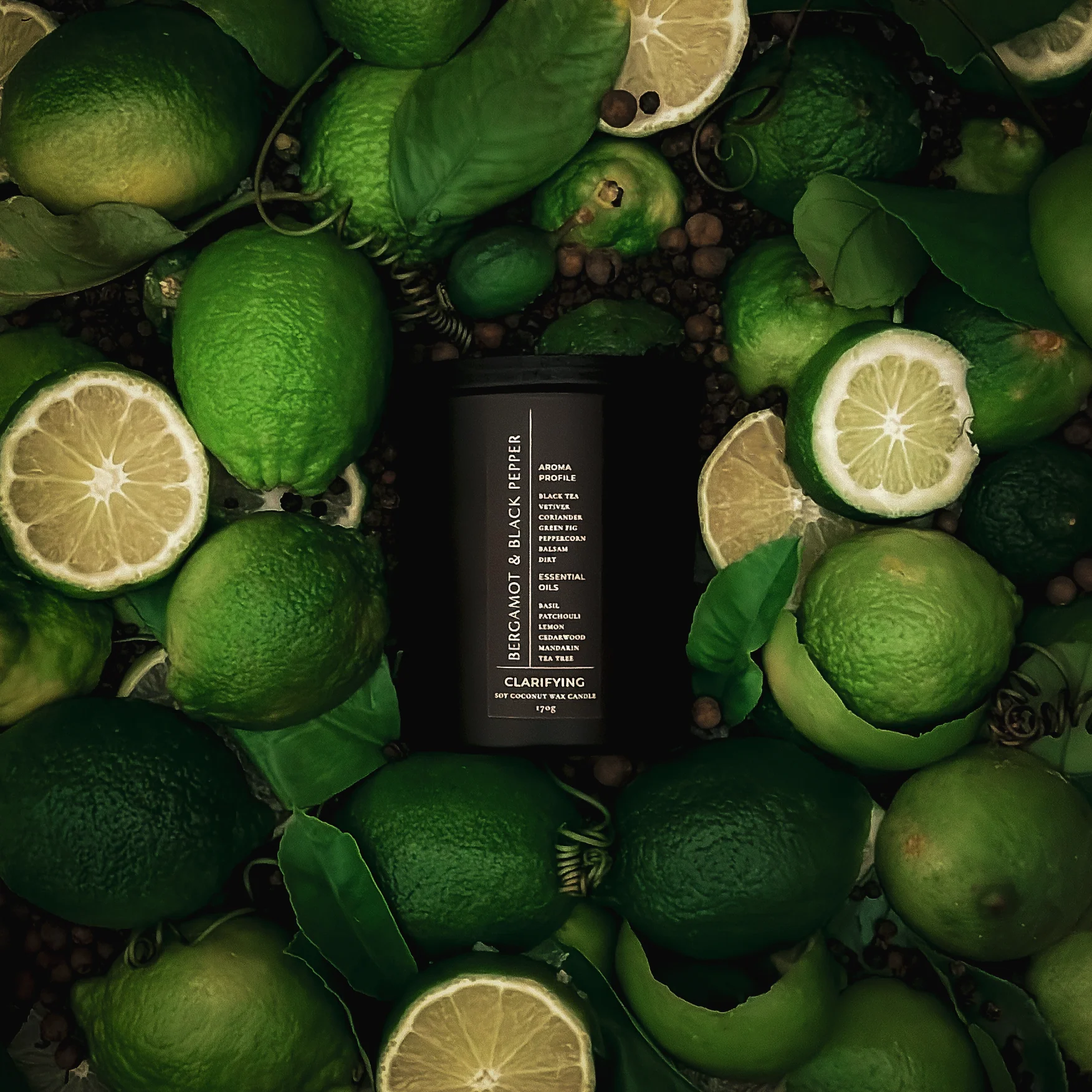 Safe Bergamot Black Pepper Candle Clarifying Clean Soy Coconut Wax Next-Generation
