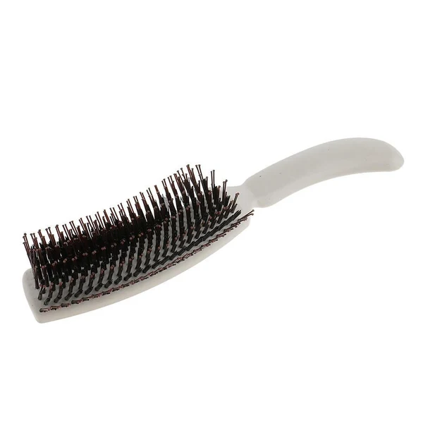Long-Lasting Professional PVC Hair Brush Salon Styling Hairbrush Anti-Static Curling Long Hair Comb Frizz Nylon Bristle Fine