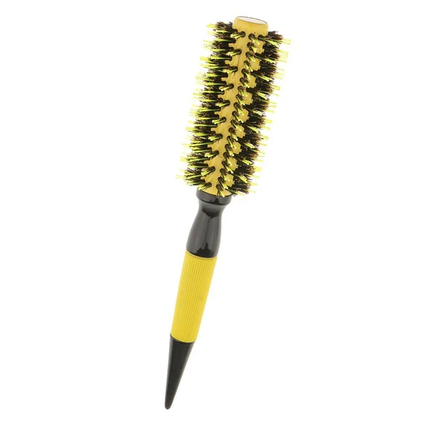 Excellent Nylon Bristle Round Hair Roller Brush Natural Wood Handle Hairbrush 5cm Exclusive