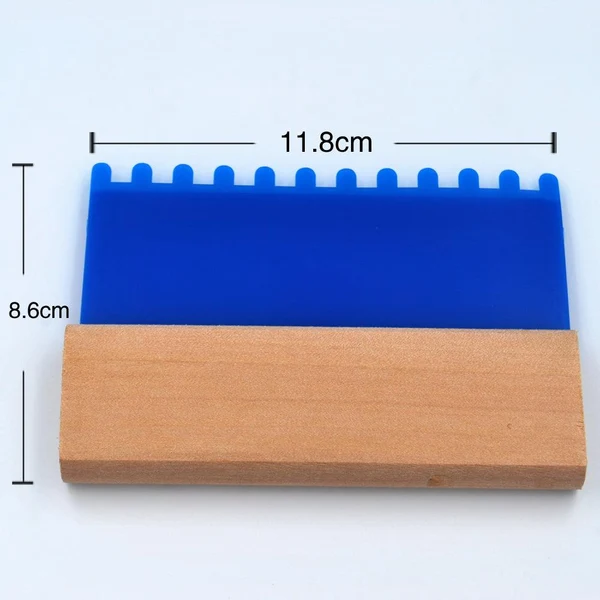 Fine Set of Three Painting Combs for Texturing Plaster Stucco Paint and Concrete Solid