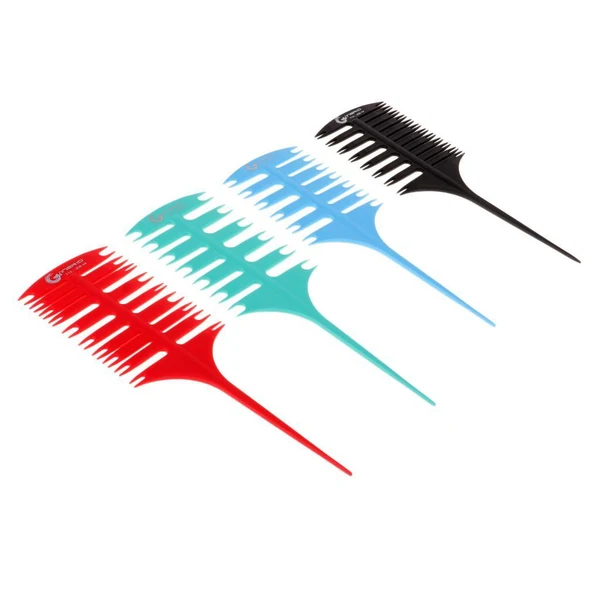 Safe 4pcs Pro Hair Weaving Sectioning Coloring Comb Salon Stylist Styling Tools Flexible